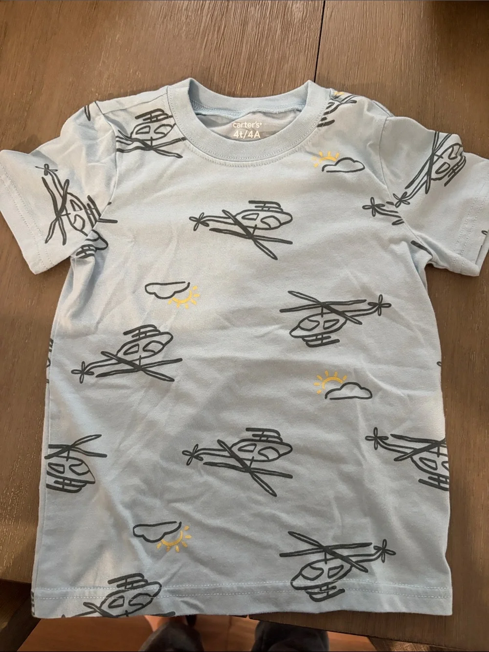 Carter's Light Blue Helicopter & Sun Tee